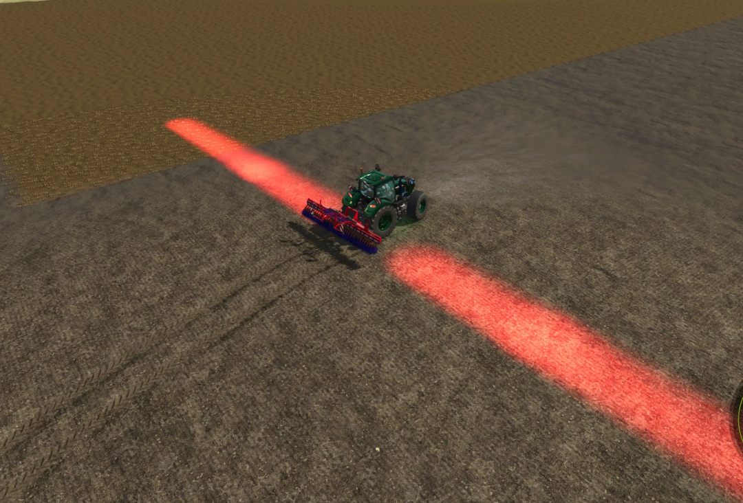 Farming Simulator 25 mod: Tractor with Amazone MultiCrop Planter and Roller, demonstrating precision planting and field preparation.