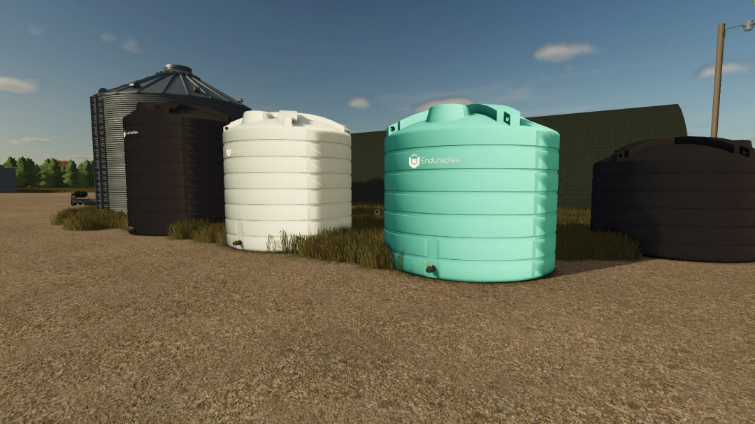 Farming Simulator 25 mods: Enduraplas Tanks v1.0.0.0 for realistic silage storage in FS25.
