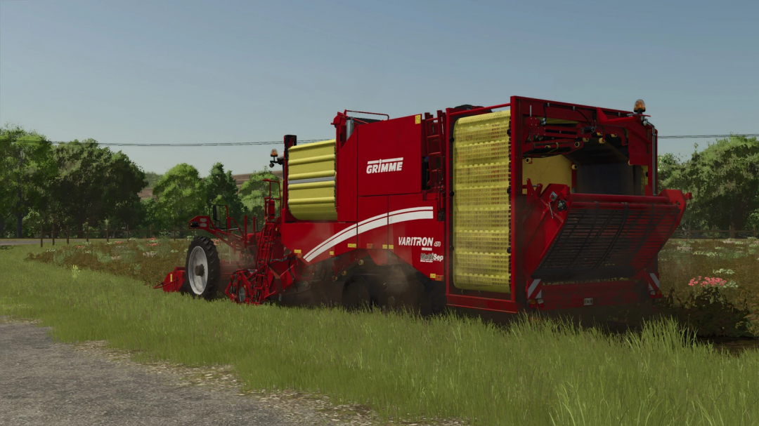 Farming Simulator 25 mod: Grimme Varitron 470 Platinum Terra Trac for crop harvesting in FS25.