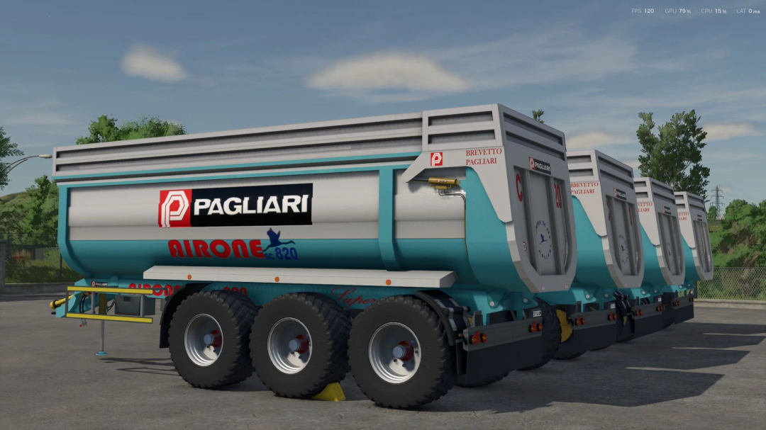 Farming Simulator 25 mod - Pagliari Airone SC 820 liquid manure tanker for realistic farming in FS25.
