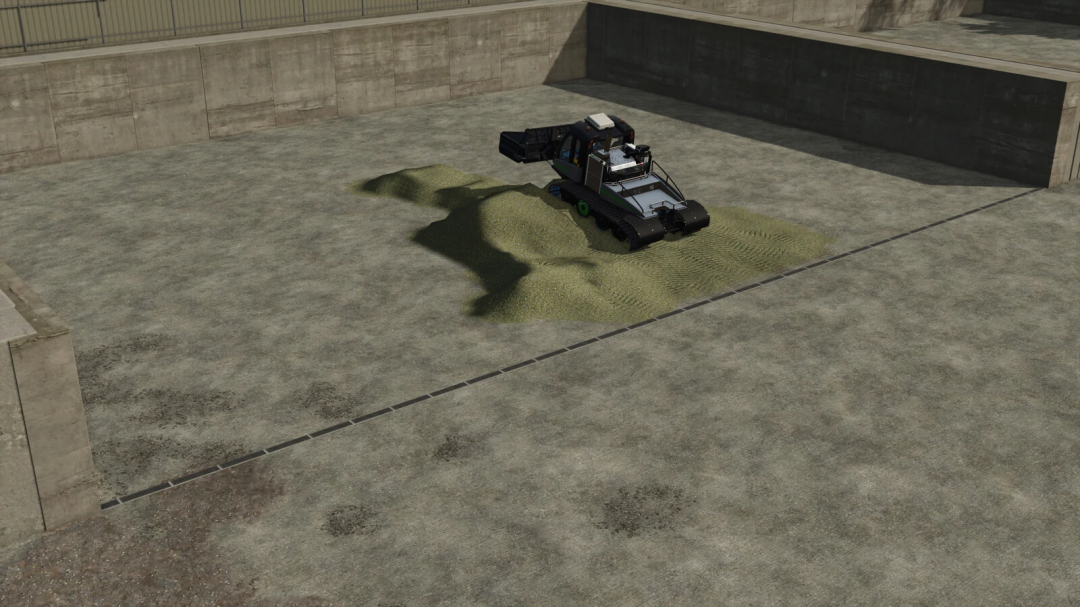 Farming Simulator 25 mod WaterGate v1.0.0.0 features a tracked digger working on a construction site in Farming Simulator 25.