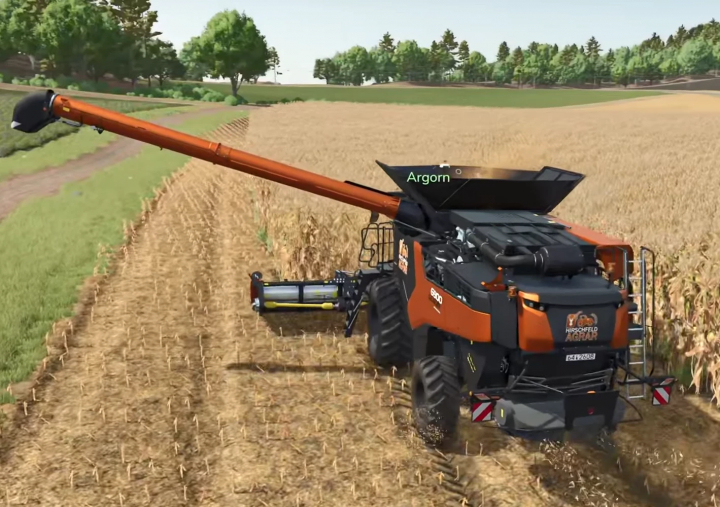 fs25-mods,  Farming Simulator 25 mod featuring the Claas LEXION Power Pack in a wheat field during harvest.