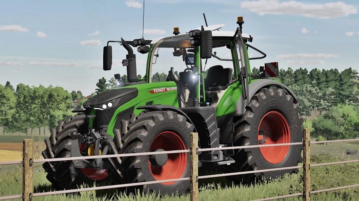 fs25-mods,  Fendt 600 Vario Series tractor from Farming Simulator 25 mods, green with large tires, in a rural field setting with a fence.