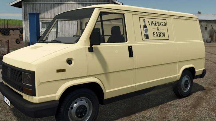 fs25-mods,  Farming Simulator 25 mod: Fiat Ducato 1.9 TD van with Vineyard & Farm branding for FS25.