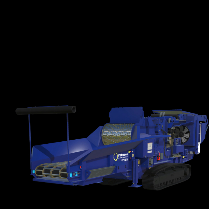 fs22-mods,  Farming Simulator 22 mod: Peterson 5710 v1.0.0.0, large blue agricultural roller with tracks and detailed components, for soil preparation.