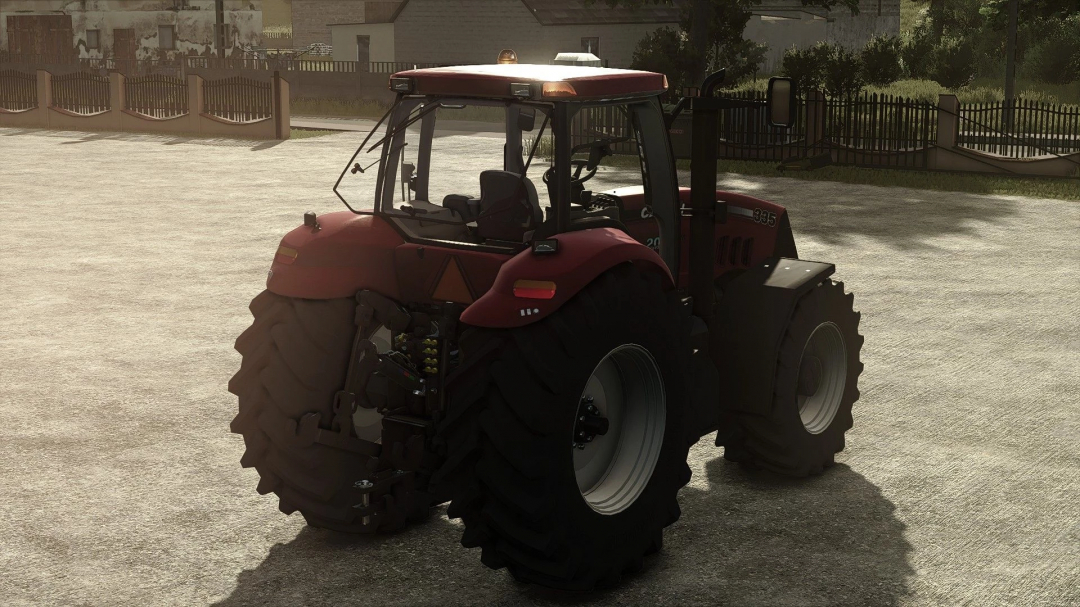 Farming Simulator 25 mod: Red Case IH Magnum 2007/8 Series tractor showing detailed tires and cab.