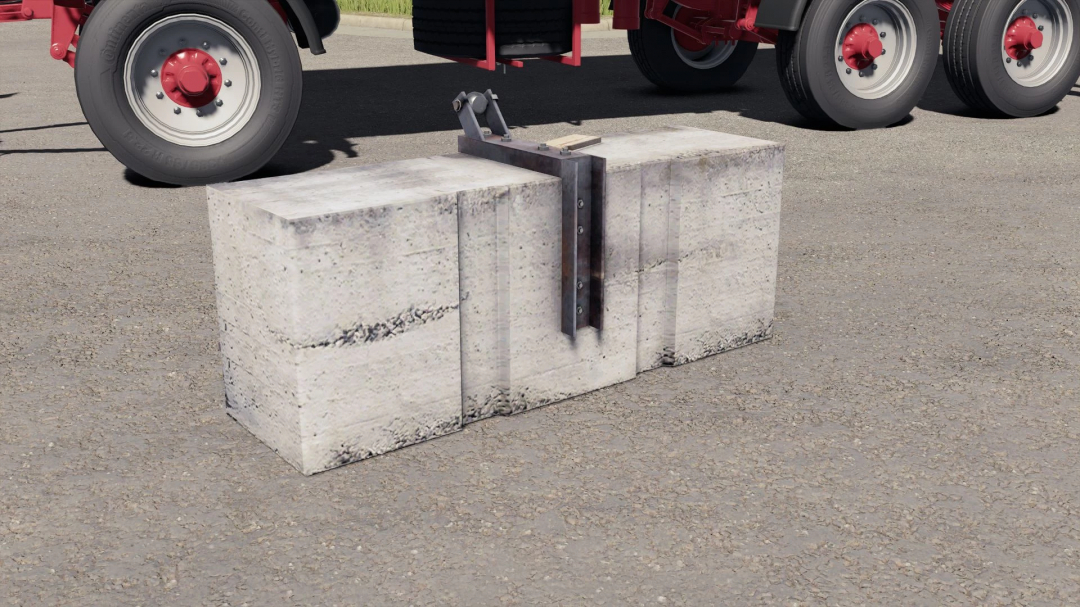 Concrete weight block mod for Farming Simulator 25, used for weight balancing in the game.