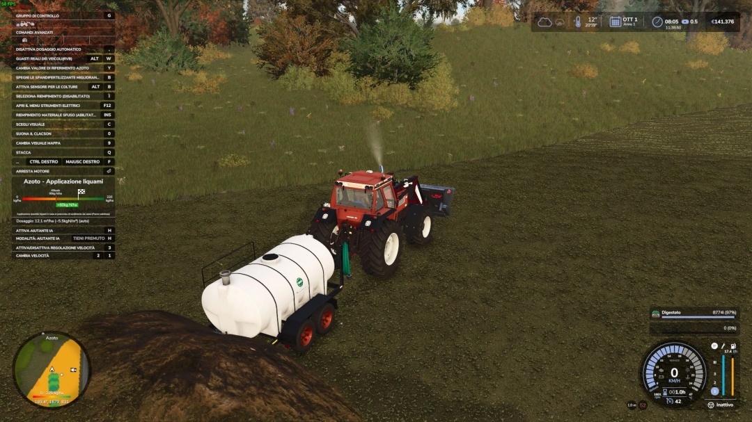 Farming Simulator 25 mod: Tractor with a fertilizer tank, watering crops with the Irrigation Pack (Platinum Edition) v1.0.2.2 in FS25.