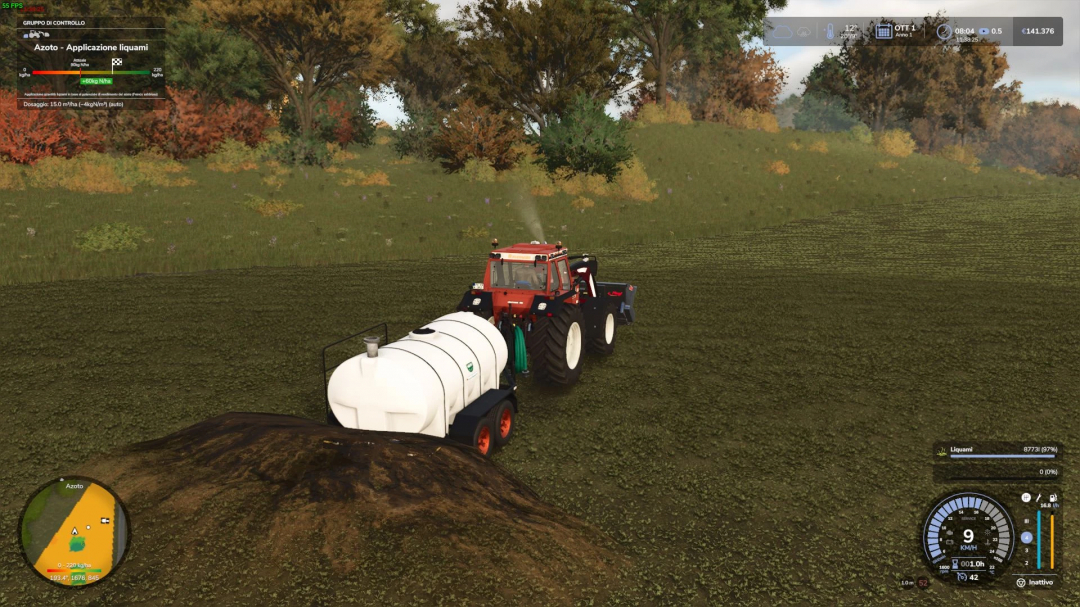 Farming Simulator 25 mod: Tractor with a tank for liquid fertilizer application, part of the Irrigation Pack (Platinum Edition) v1.0.2.2.