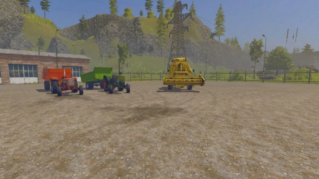 Farming Simulator 25 mods: Collectible tractors and machinery, including the Legendary Lizard 7210 v1.0.0.0 mod visible on a farm lot.