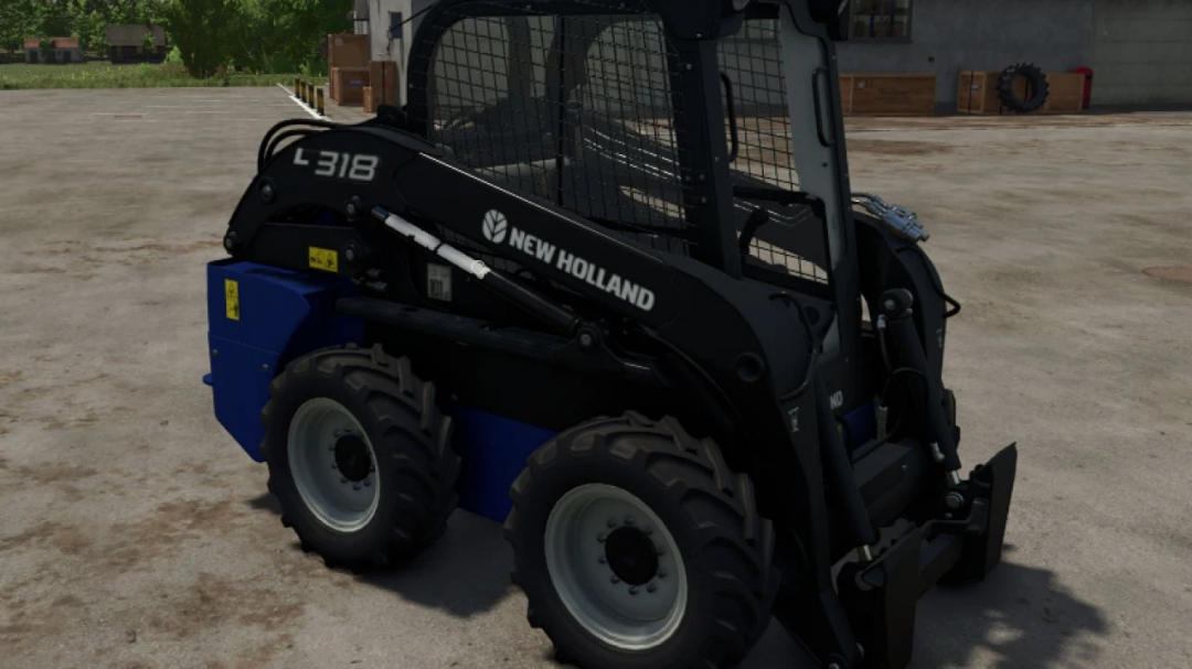 Farming Simulator 25 mod: New Holland L318 compact loader for versatile farming tasks in FS25.