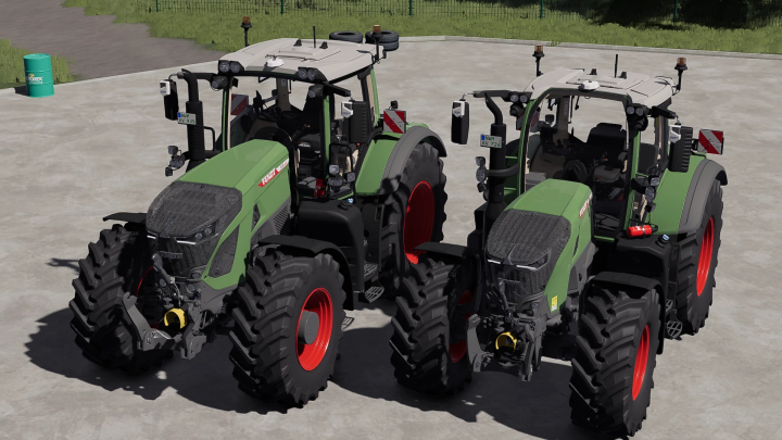 fs25-mods,  Two Fendt 700 tractors mod from Farming Simulator 25, shown with detailed close-up view, part of FS25 mods collection.