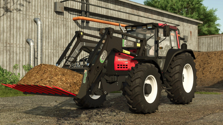 fs25-mods,  Farming Simulator 25 mod featuring the Lizard 200 Series Frontloader with a digging attachment. Compatible with FS25 mods.