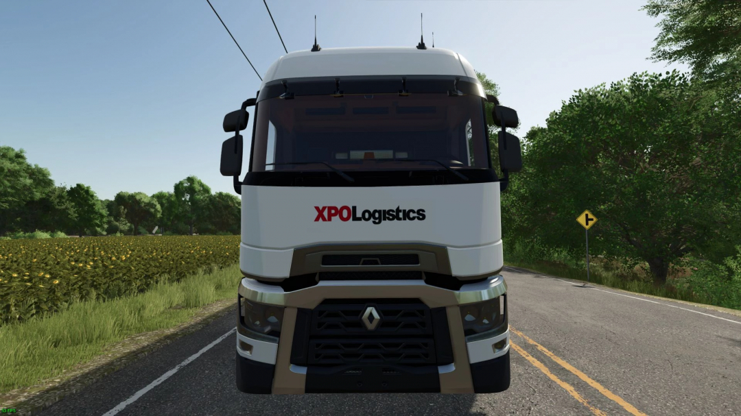 Farming Simulator 25 mod: Renault Trucks T XPO Logistics v1.0.0.0, realistic truck equipment with XPO Logistics branding, ideal for FS25 mods.