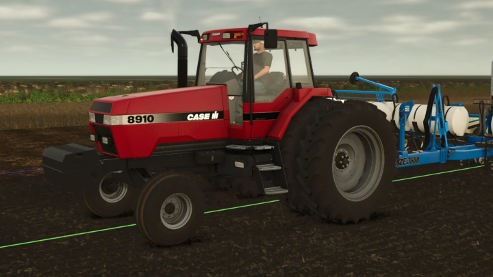 fs25-mods,  Farming Simulator 25 mod featuring a red Case IH Magnum 8900 tractor with a blue spray tank attached, ideal for farming tasks.