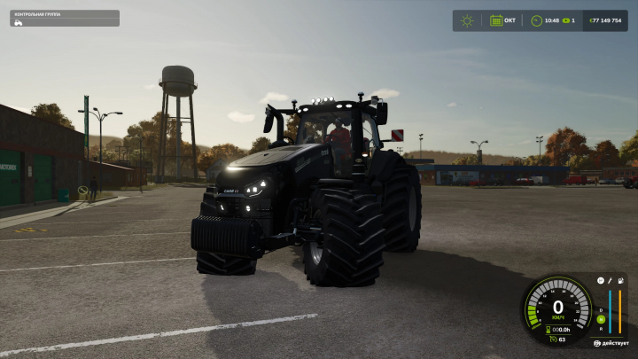 fs25-mods,  Black Case IH Magnum tractor from Farming Simulator 25 mods in a parking lot.