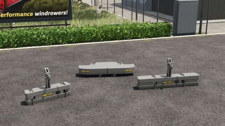 fs25-mods,  Meyer Weight Pack v1.0.0.0 in Farming Simulator 25, mod for precise weight training with windproof design for farming equipment.