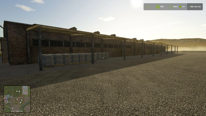 fs25-mods,  Farming Simulator 25 mod image showing an old sheepfold with stacked hay bales, part of the FS25 mods collection.