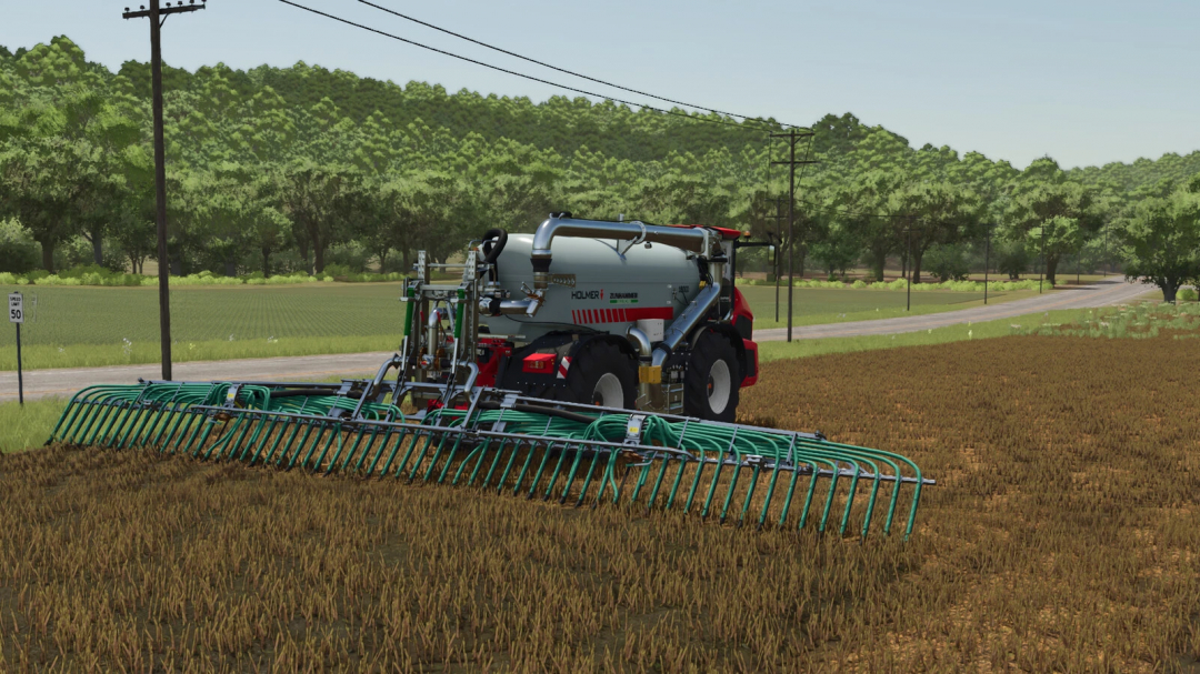 Farming Simulator 25 mods: Holmer Pack v1.0.0.0, a detailed image of a Holmer agricultural machine working on a farm field.