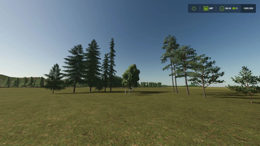 Farming Simulator 25 mod shows new tree types and expanded tree limit, enhancing forestry options with FS25 mods.