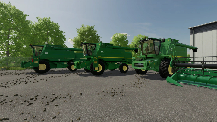 fs22-mods,  Farming Simulator 22 mods featuring John Deere W T 2010 Series machinery in a farm yard.