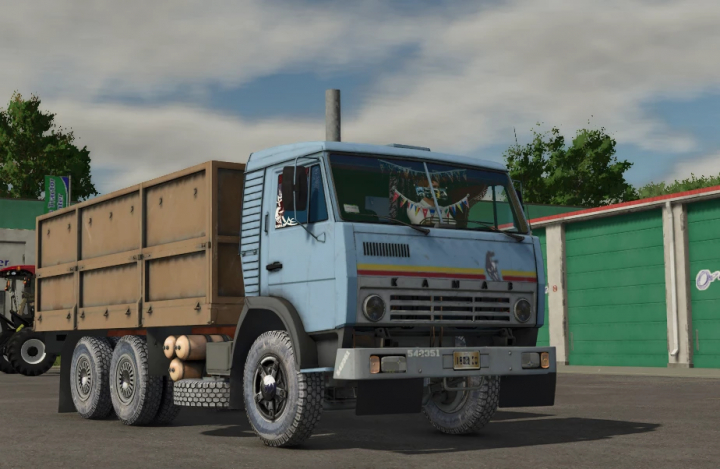 fs25-mods, Farming Simulator 25 mods: KamAZ 5320 truck with wooden cargo bed, realistic design for Farming Simulator 25.