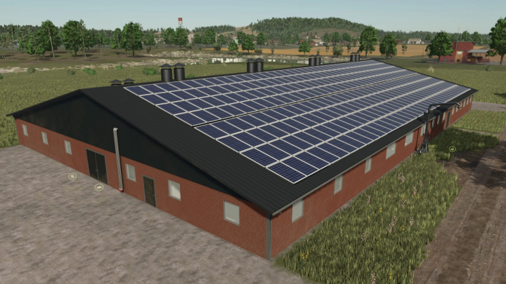 fs25-mods,  Farming Simulator 25 mod: Modern Pigsty with solar panels, energy-efficient farming building for Farming Simulator 25.