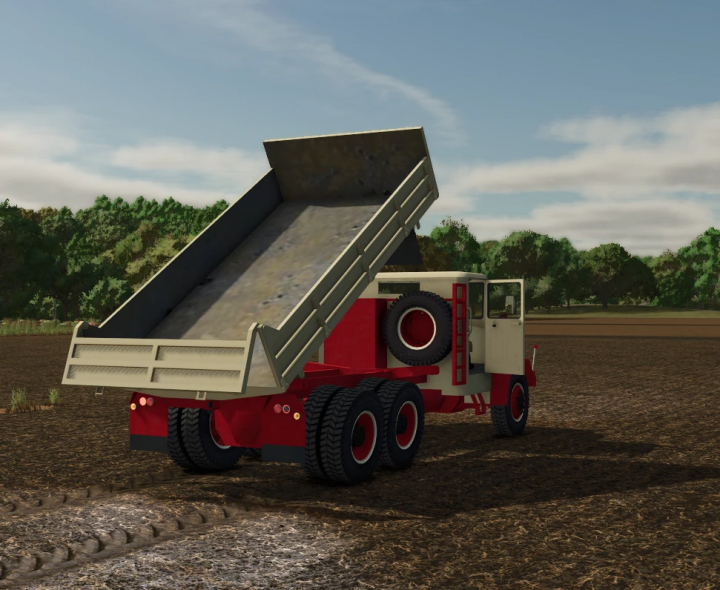 fs25-mods,  Farming Simulator 25 mod: TATRA T111 dump truck on a farm field, realistic vehicle for transporting materials in FS25.