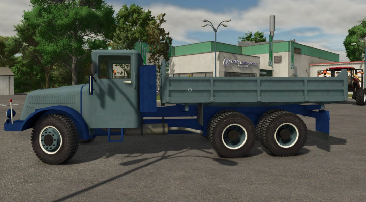 fs25-mods, FS25 mod TATRA T111 blue truck with cargo bed, used in Farming Simulator 25.