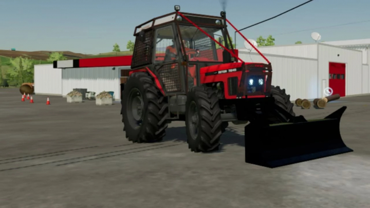 fs22-mods, Farm simulator mod: Zetor 7745 UKT New Trebon V1.0.0.0 tractor with front blade for Farming Simulator 22.
