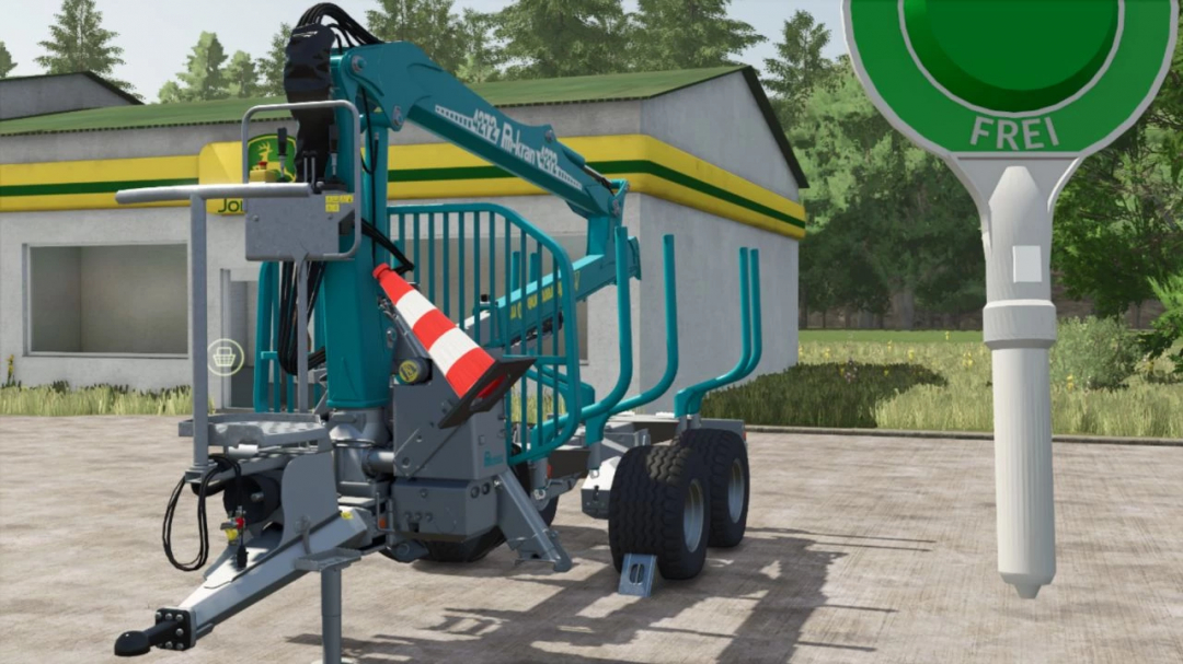 FS25 mod: Active Object Hand Tool v1.0.0.0, a transfer and handling device for farming activities showcased in Farming Simulator 25.