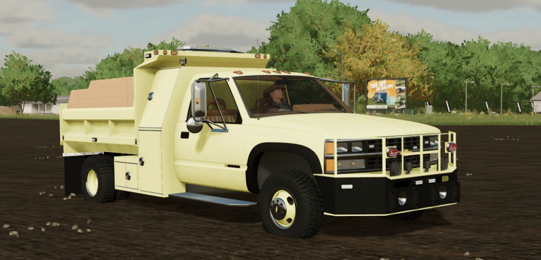 Farming Simulator 22 mod: GMT400 Dumptruck ND v1.0.0.0, a vintage dump truck for farming and transportation.