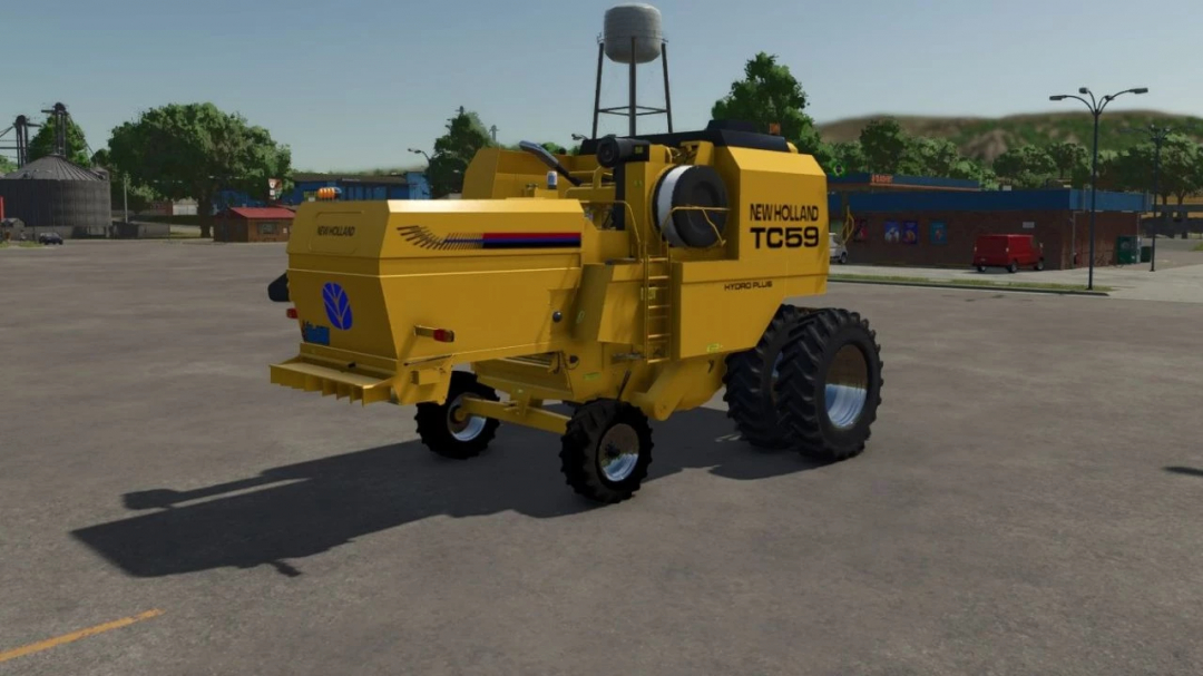 Farming Simulator 25 mod: New Holland TC59 Ed BR agricultural machine in the game.