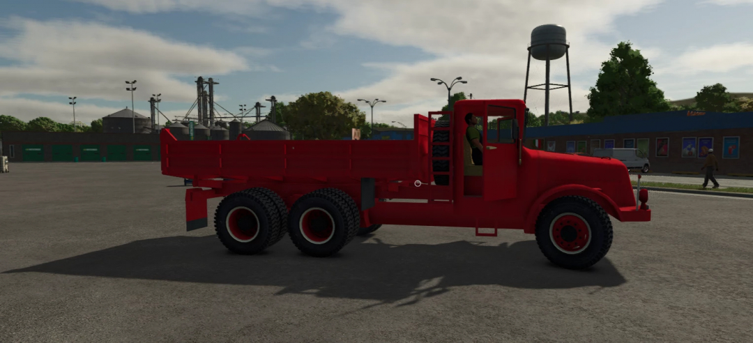 Red TATRA T111 truck mod from Farming Simulator 25, designed for farming and haulage tasks in FS25 mods.