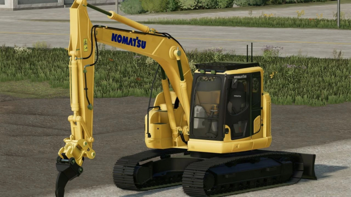 fs22-mods, Komatsu PC138 v1.0.0.0 excavator from Farming Simulator 22 mods, detailed construction equipment for realistic farming gameplay.