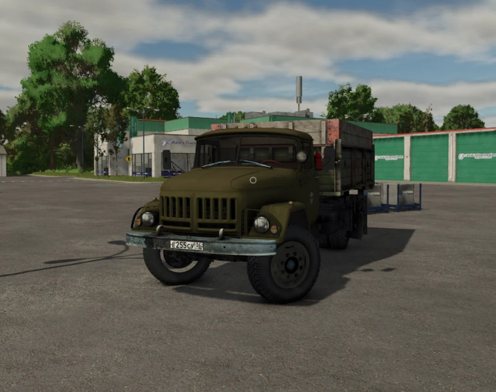 fs25-mods,  Farming Simulator 25 mod featuring the ZIL 130 Amur truck in a city environment.