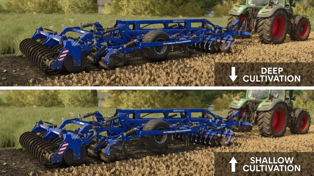 FS25 mod: Rolmako SoilProtector for deep and shallow cultivation in Farming Simulator 25.