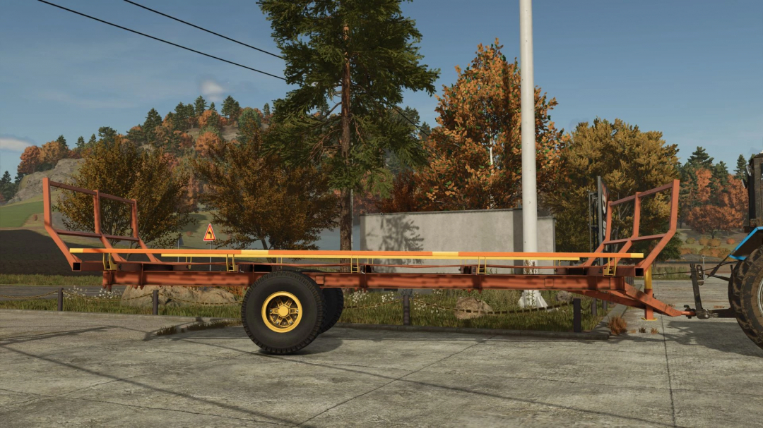 Farming Simulator 25 mod: Samopal Bale v1.0.0.0 trailer for transporting bales.