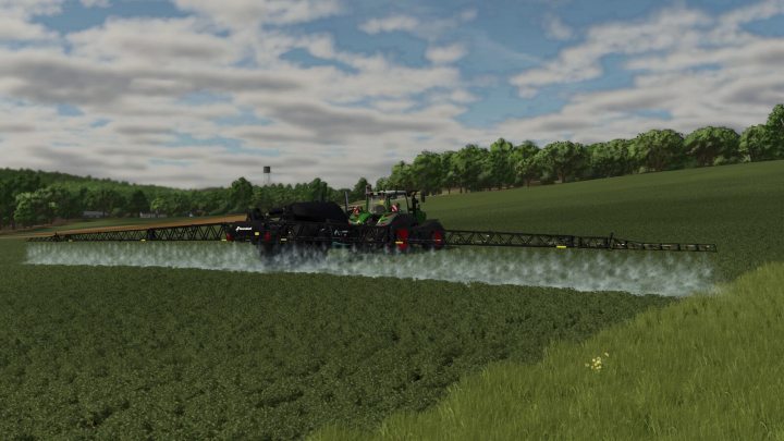 fs25-mods,  Farming Simulator 25 mod featuring the Kverneland IXtrack T4 sprayer working in a field.