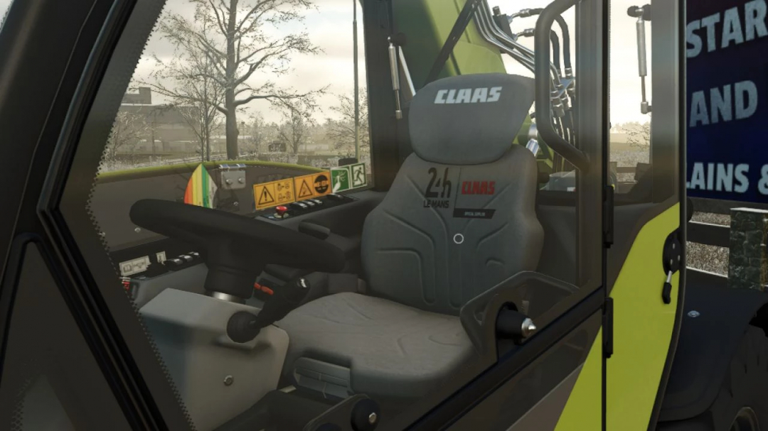 Close-up of the Claas Scorpion 1052 Edition 24h Le Mans mod interior in Farming Simulator 25.