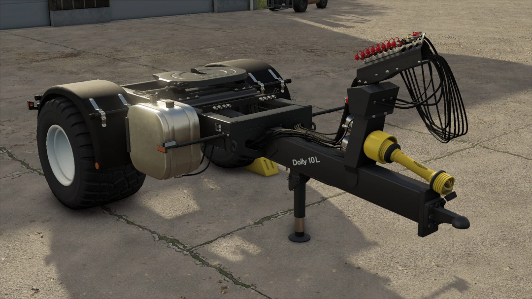 Farming Simulator 25 mod: Krampe Dolly 10L trailer for farming and transport tasks.