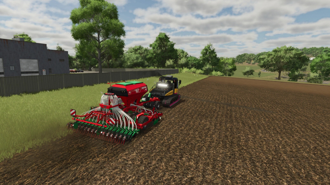 Farming Simulator 25 mod: T-Wolf Agripower v1.1.0.0 tractor working on a farm field.