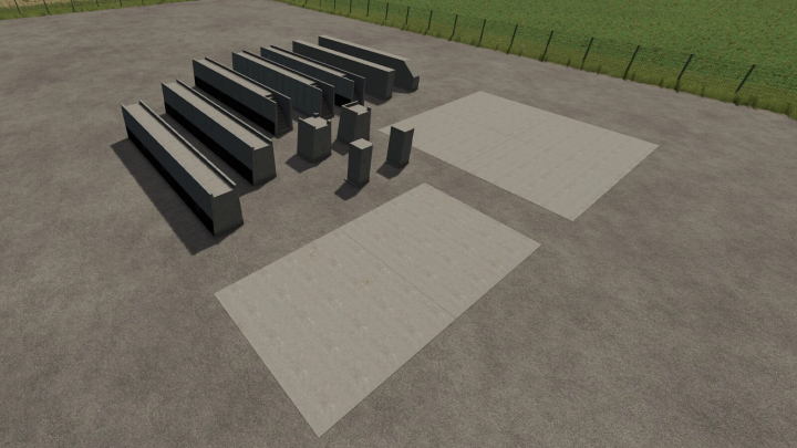fs25-mods,  Farming Simulator 25 mod image showing bunkers and silos from the Bunkersilo Pack v1.0.0.0 for FS25 mods.