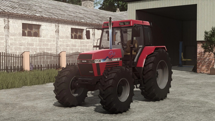 fs25-mods,  Farming Simulator 25 mod featuring the Case IH Maxxum 5100 Series tractor in a farmyard setting.