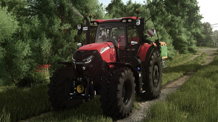 fs25-mods, Farming Simulator 25 mod: Case IH Puma 185 - 240 tractor in a field with trees, detailed graphics for realistic farming gameplay.