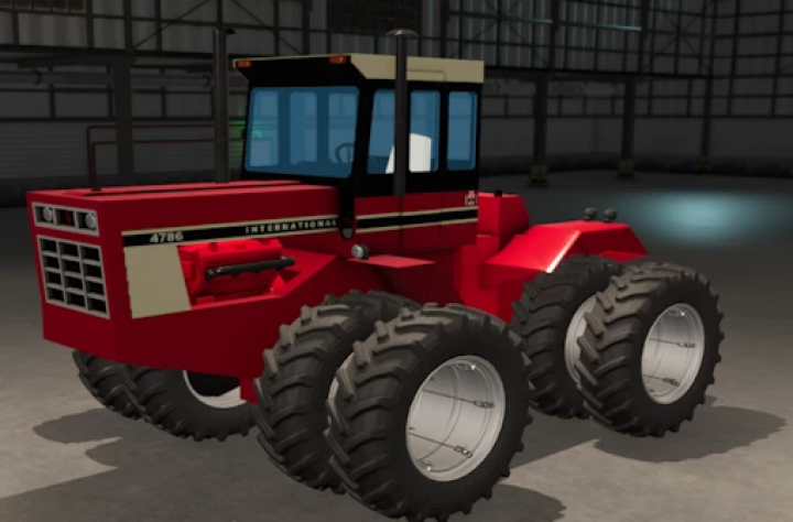 fs25-mods,  Farming Simulator 25 mod: Red International IH 4786 4WD tractor with large tires and detailed cab for immersive farming gameplay.