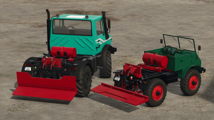 fs25-mods,  Farming Simulator 25 mods featuring the Forestry winch U411 & U436 v1.0.0.0 attached to utility vehicles for forestry tasks.