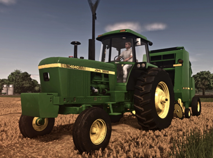 fs25-mods,  Farming Simulator 25 mod: John Deere 4040 tractor with detailed graphics on a field, showcasing Farming Simulator 25 mods.