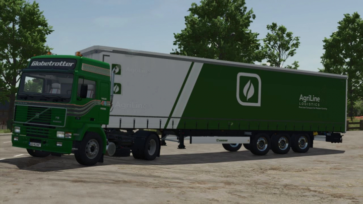 fs25-mods, Farming Simulator 25 mod featuring the Krone Profi Liner AgriLine refrigerated trailer for FS25 mods.