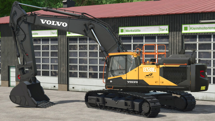 fs25-mods,  Farming Simulator 25 mod featuring a Volvo EC530EL & EC950EL excavator with realistic details, ideal for construction scenes.